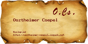 Osztheimer Csepel névjegykártya